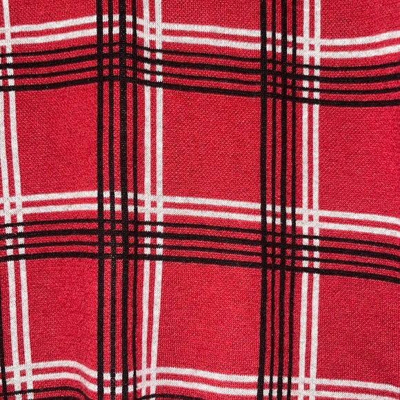 Jones New York Red Plaid sweater with rounded neckline - Picture 2 of 7